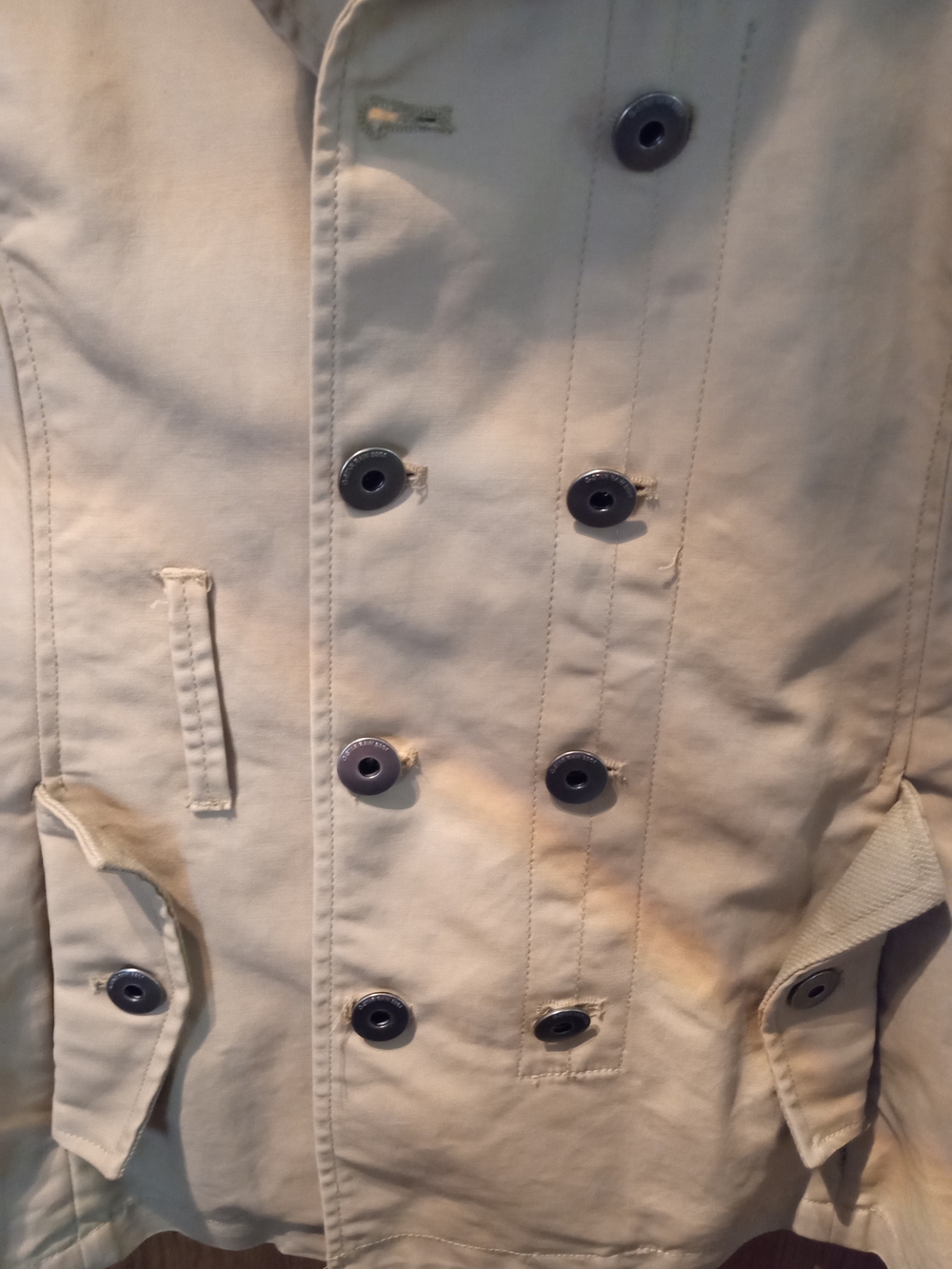 Y2K G-Star Original Womans Beige Double-Breasted Jacket - Picture 4 of 8